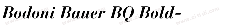 Bodoni Bauer BQ Bold字体转换